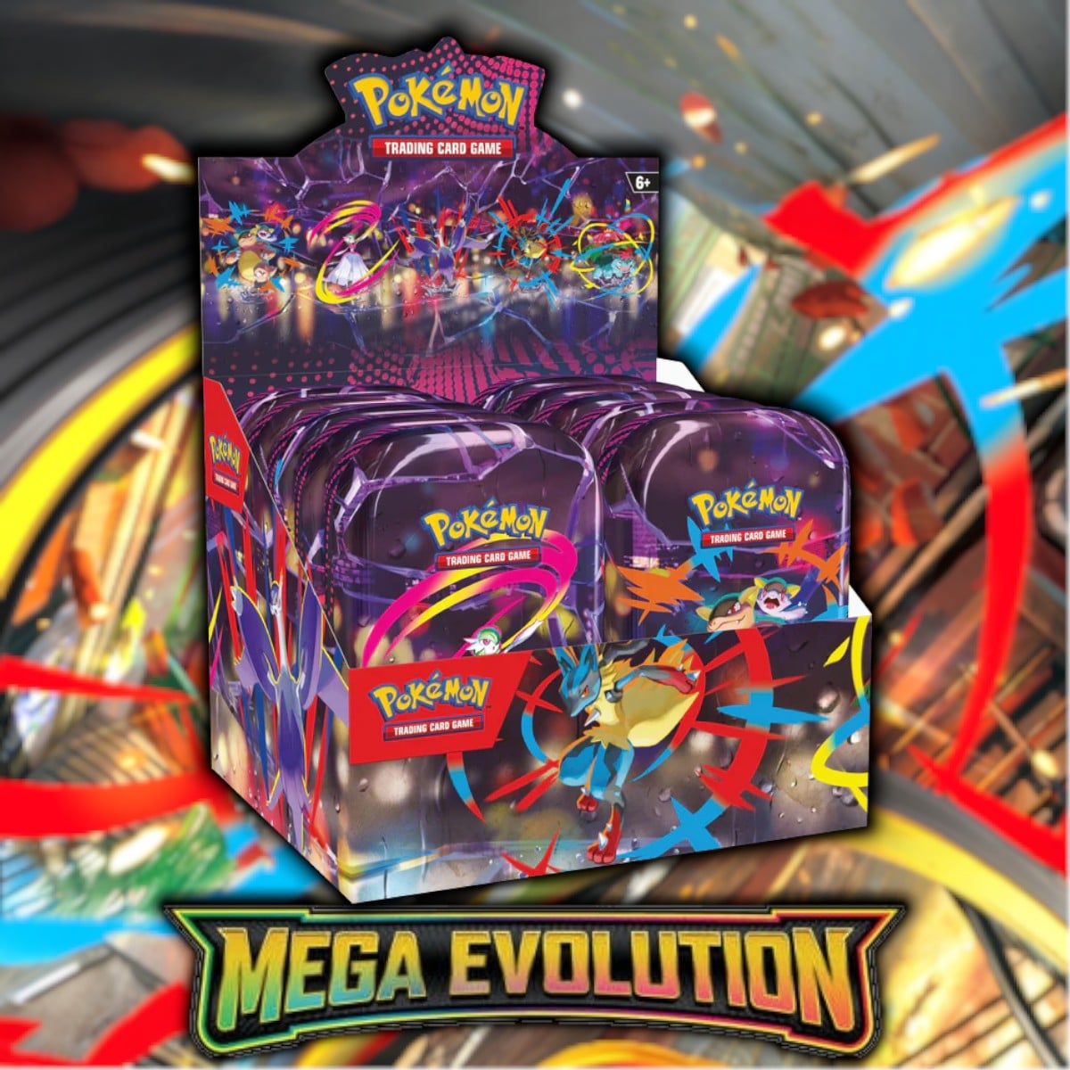 Megaevolutions Pokemon Tins-Photoroom Pokémon Mega Evolution - Mega Heroes Tin Display (10 Tin) - Imagen 1