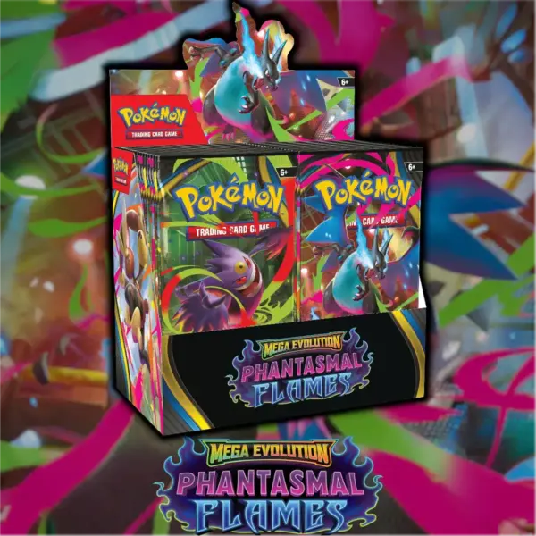 Pokémon TCG: Mega Evolution - Phantasmal Flames Booster Display Box (Envío Gratis)