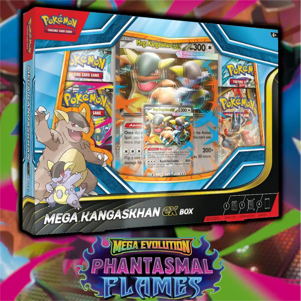 Mega Kangaskhan Phantasmal Flames-Photoroom Pokémon TCG: Mega Evolution - Phantasmal Flames Mega Kangaskhan ex Box - Imagen 1