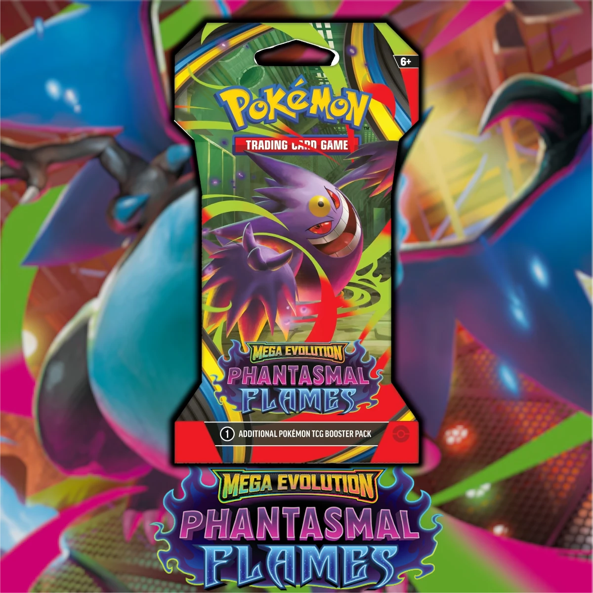 Sleeved Booster Phantasmal Flames-Photoroom Pokémon TCG: Mega Evolution - Phantasmal Flames 1-Pack Sleeved Booster - Imagen 1